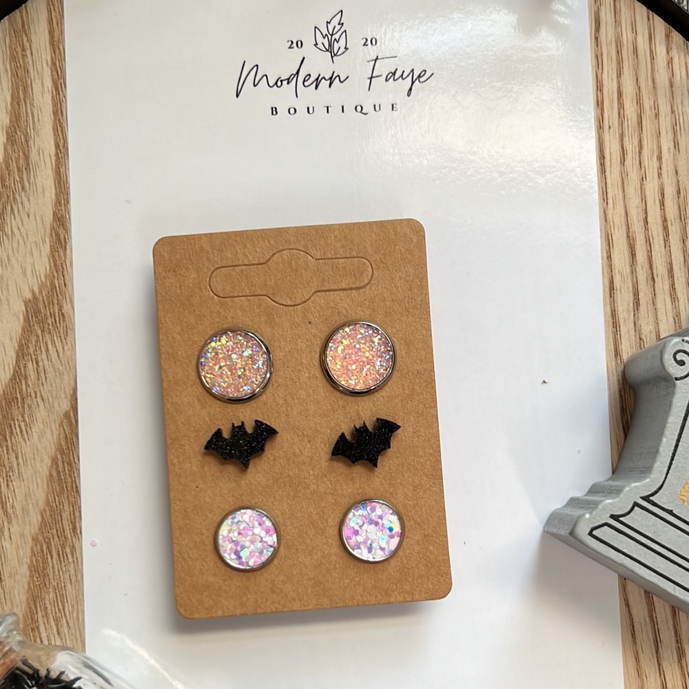 Gone Batty Earring Trio